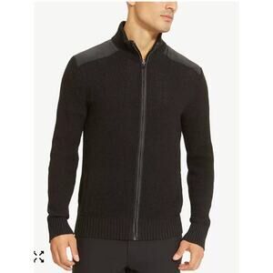 Kenneth Cole Reaction Black Full Zip Sweater Size Medium NWT